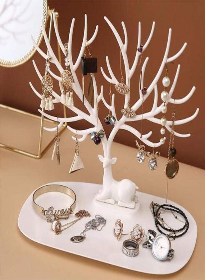 Drumstone 𝟏𝟓 𝐘𝐞𝐚𝐫𝐬 𝐆𝐮𝐚𝐫𝐚𝐧𝐭𝐞𝐞 Jewelry organizer rack deer antler tree design, plastic stand holder for necklaces earrings bracelets decorative use - Image 4